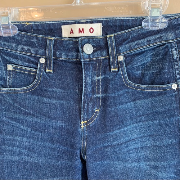 Revolve AMO kick boot jeans True Blue RELISTED - Picture 3 of 12